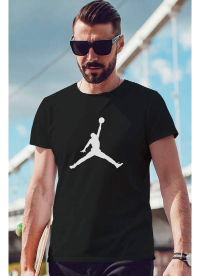 Air Jordan 02 Siyah NBA Erkek Tshirt - Tişört