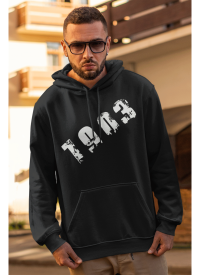 BJK 01-1 1903 Siyah Erkek Kapşonlu Sweatshirt - Hoodie